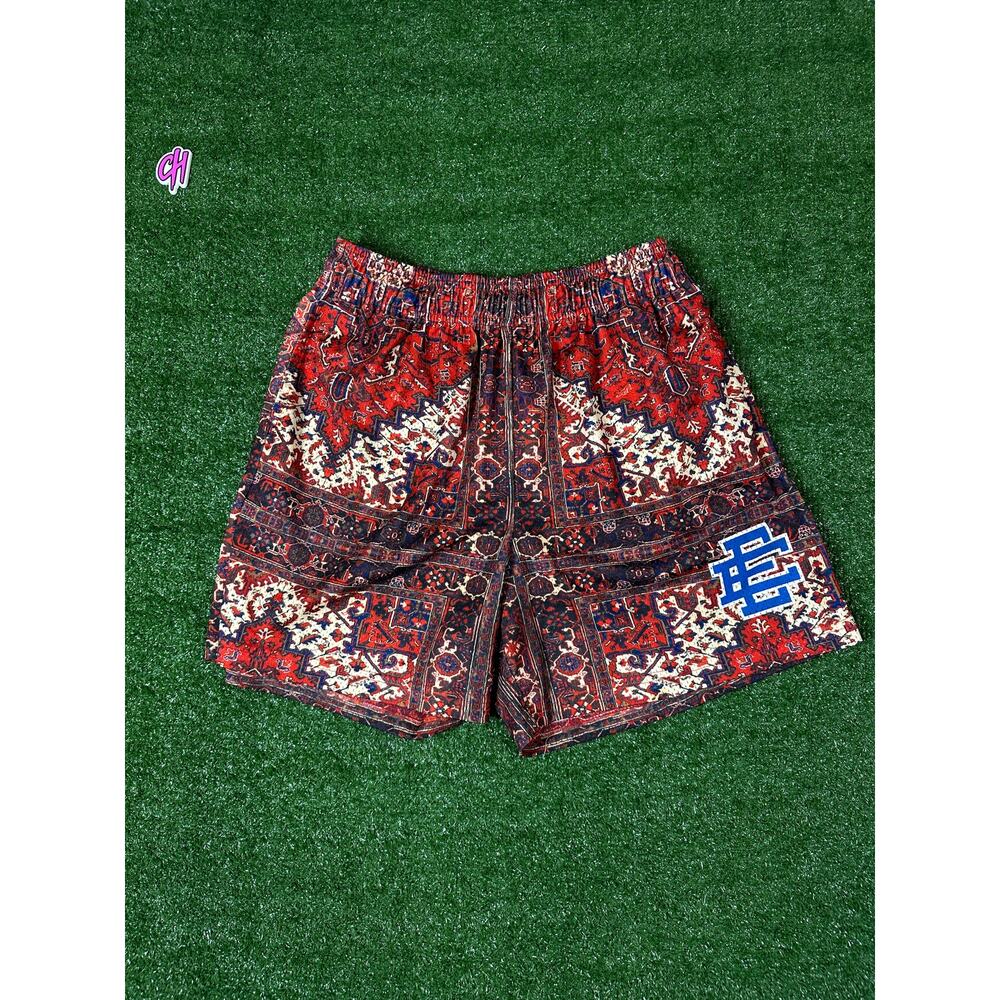 Eric Emanuel Basic Ee Red Tapestry Shorts (Used) … - image 1